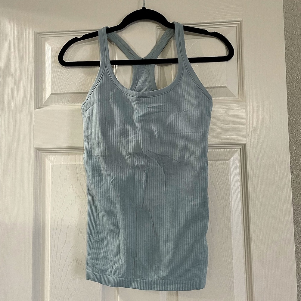 Lululemon Ebb to Street Tank Top in Blue Cast Size 8